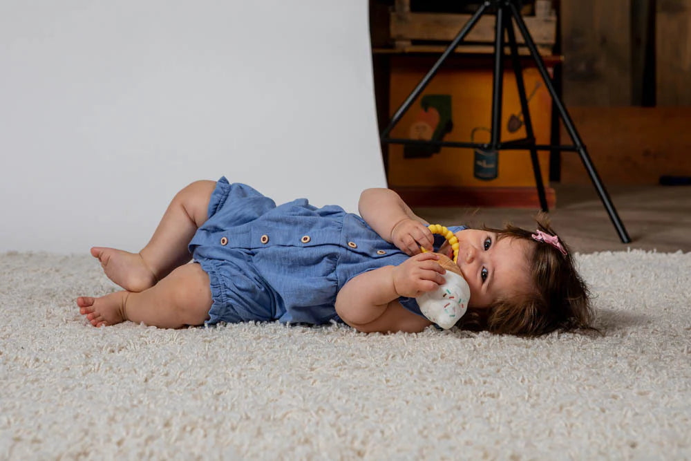 MARY MEYER Sweet Soothie Teether Rattle - Sprinkly Ice Cream - 5"