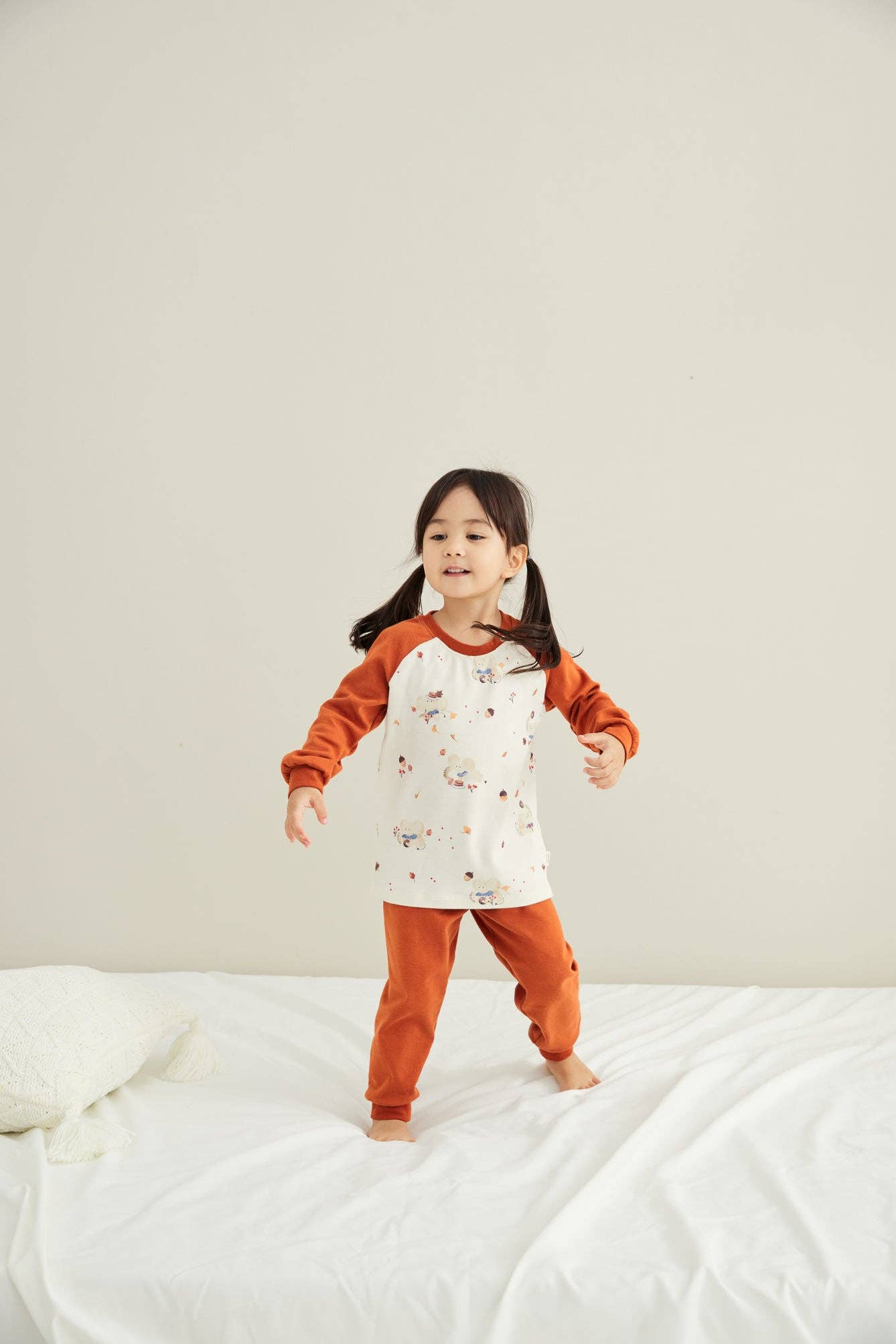 NORSU Organic Toddler Pajama Set-Maple leaf