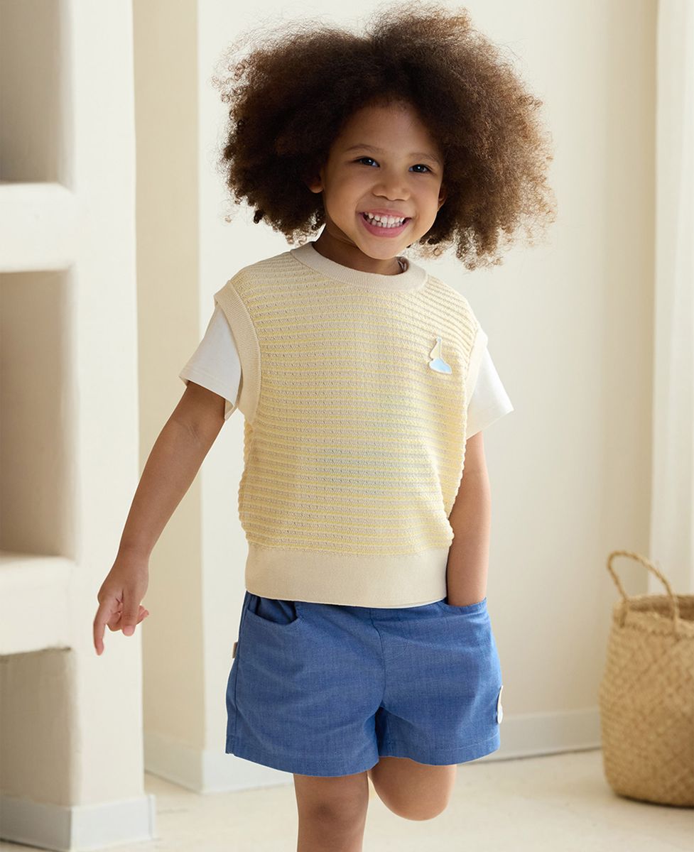 Petite Revery Denim Shorts - Sky