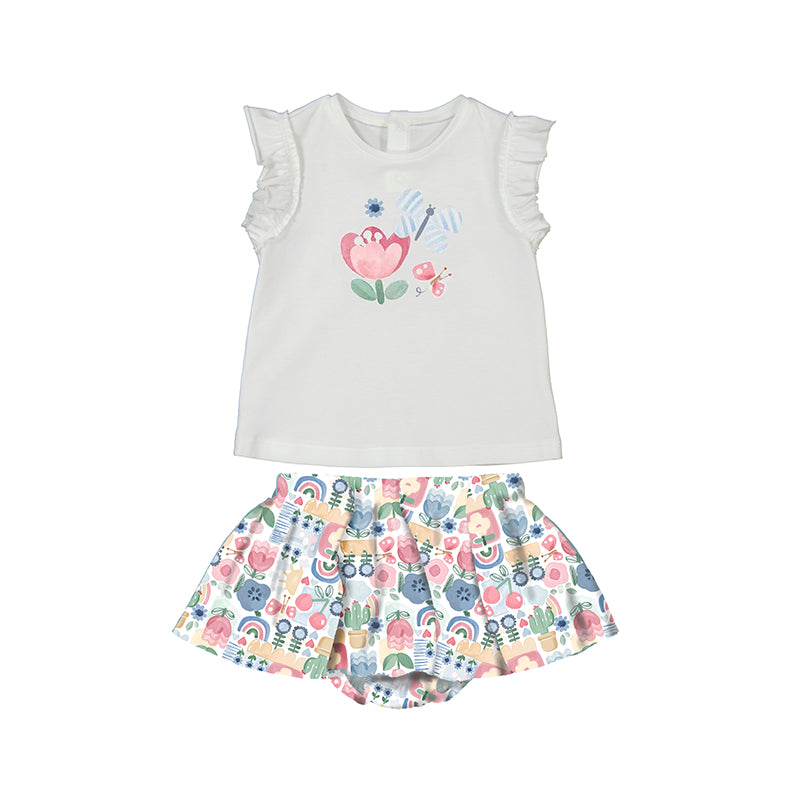 Mayoral Printed Skirt - Rose