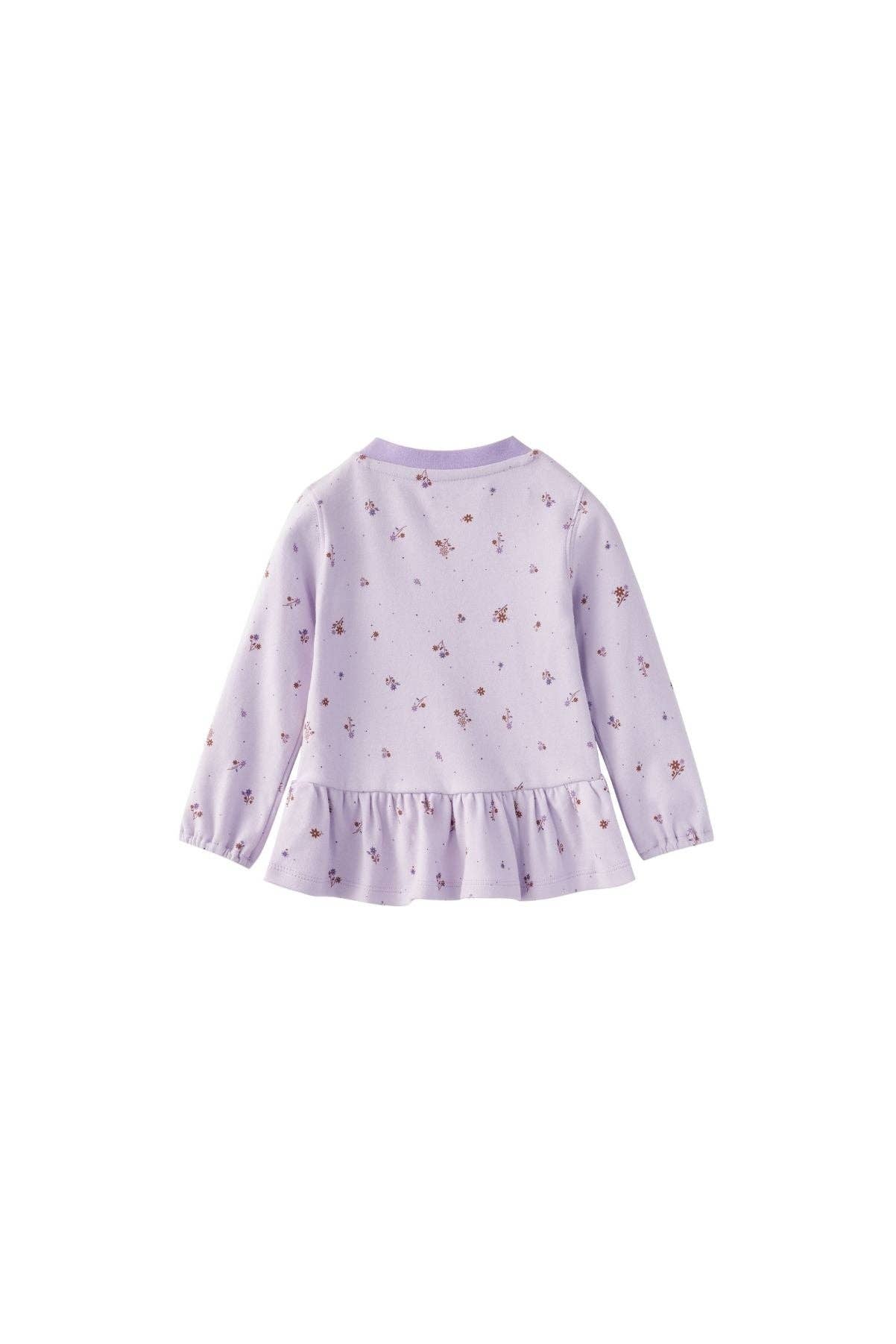 Norsu Organic Ruffle Long-sleeve shirt-Violet