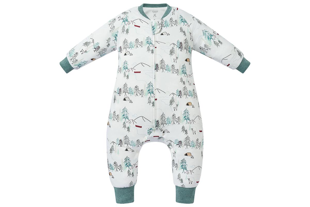 Nest Designs Long Sleeve Footed Sleep Bag 1.0 TOG