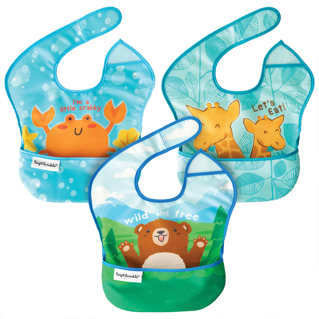 TINY TWINKLE Mess-proof Easy Bib 3PK