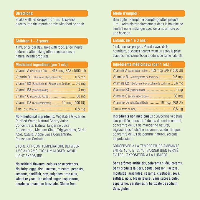 ALLKIDZ NATURALS INC.Junior Multivitamin Drops with Zinc