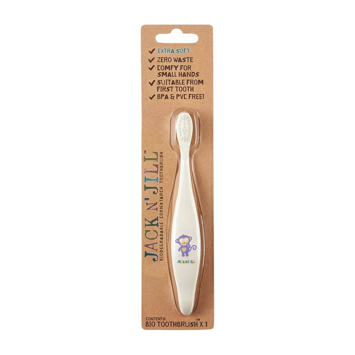 Jack N Jill Kids-Bio Toothbrush - Monkey
