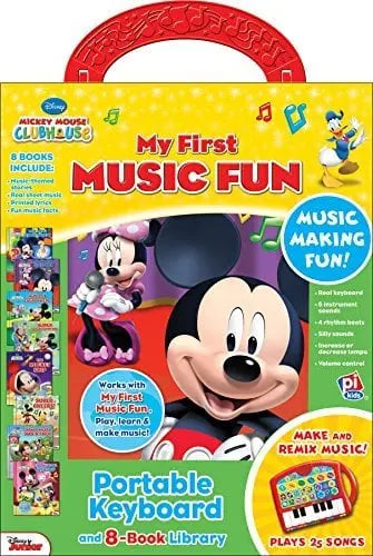 My First Music Fun: Portable Electronic Keyboard and 8-Book Library (Disney Mickey Mouse Clubhouse)