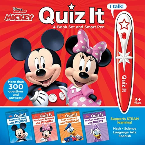 Quiz It 4-Book Set and Smart Pen (Disney Junior Mickey)