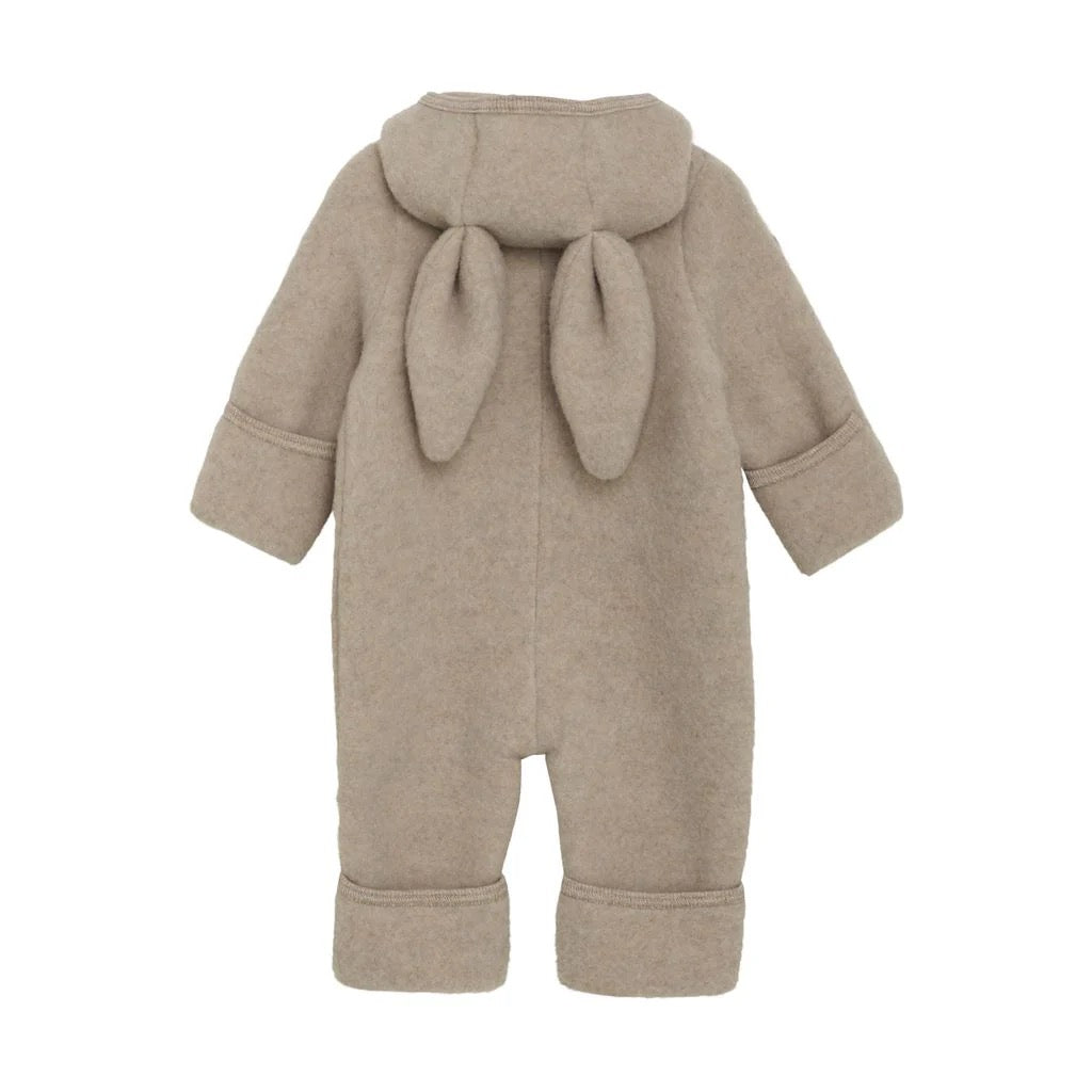 Huttelihut  Pram Suit in Camel Melange with Ears