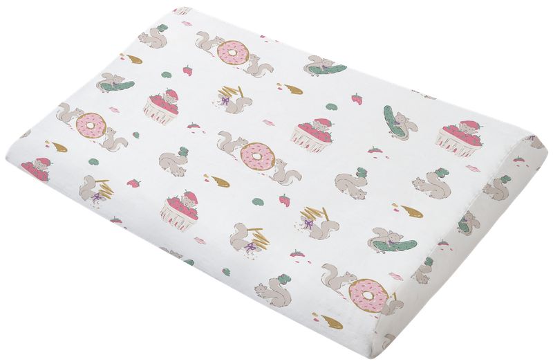 Nest Designs Foam Pillow With Pillowcase (Bamboo Jersey) - Very Squirrelly