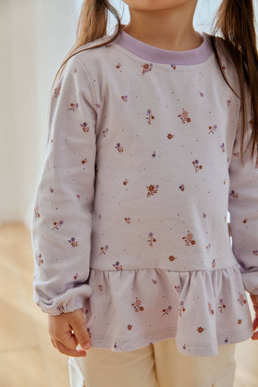 Norsu Organic Ruffle Long-sleeve shirt-Violet