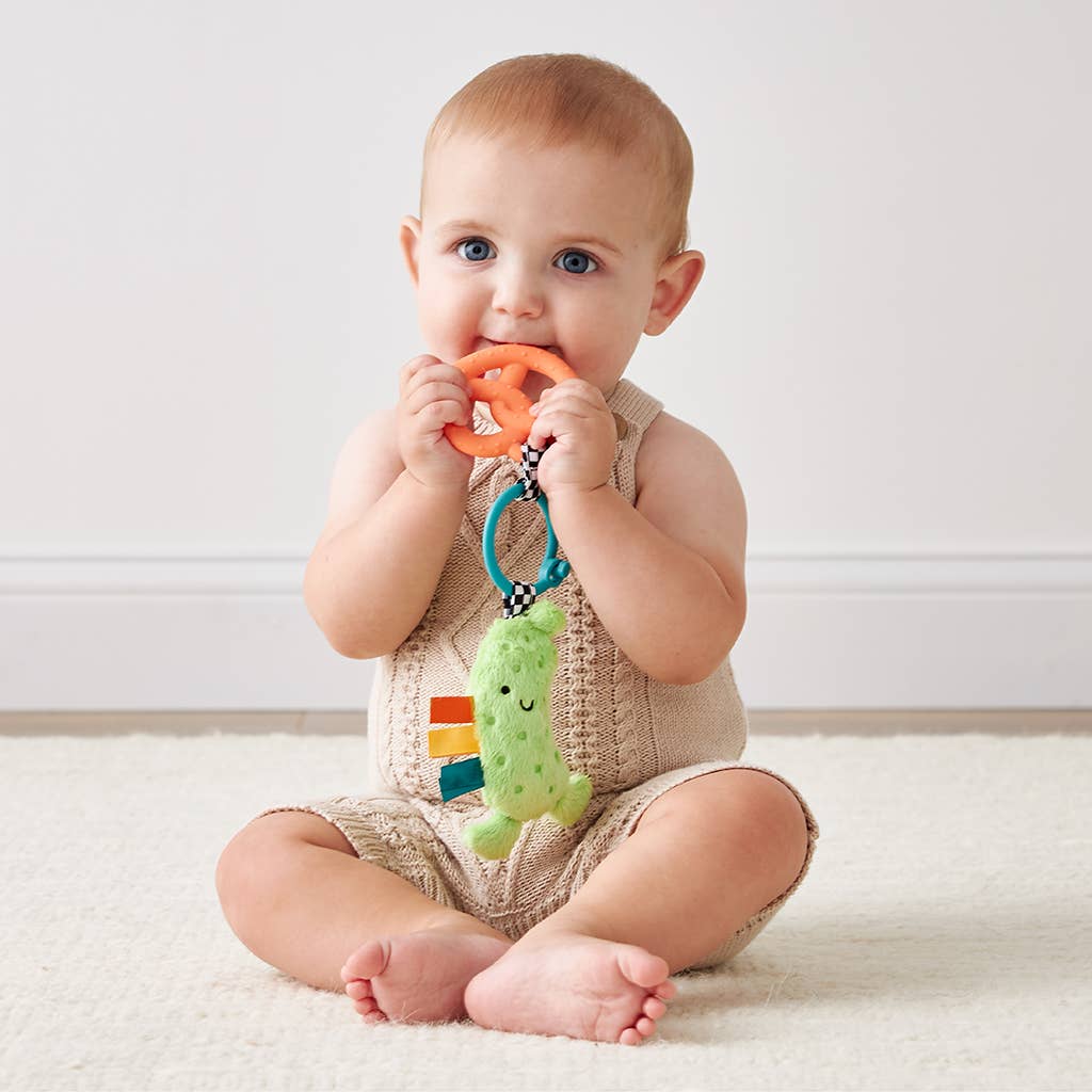 Itzy Pal™ Plush + Teether: Strawberry