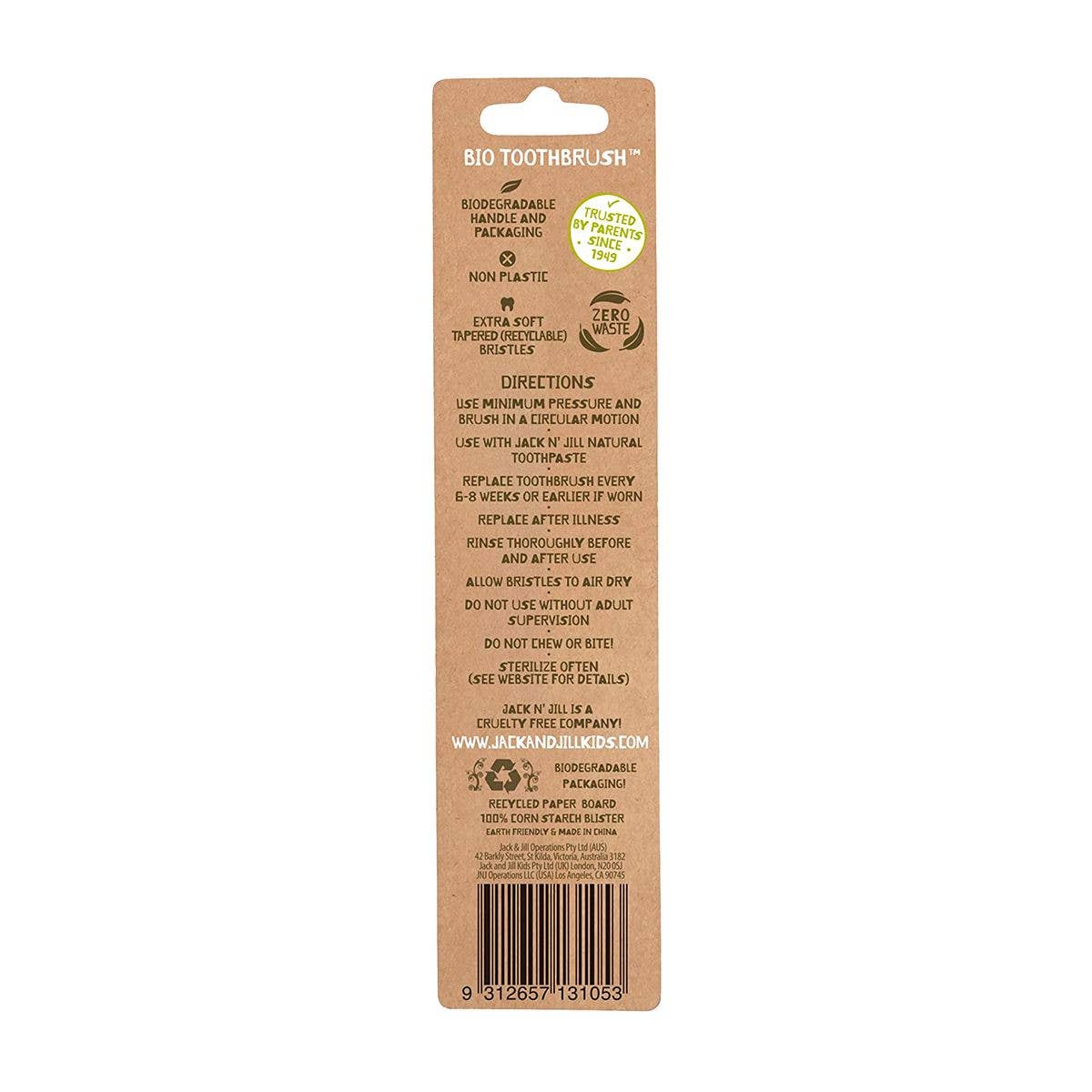 Jack N Jill Kids-Bio Toothbrush - Monkey