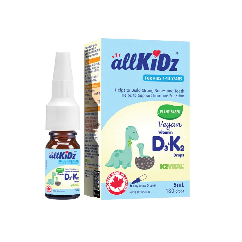 ALLKIDZ NATURALS INC. Vegan Vitamin D3 K2 Drops
