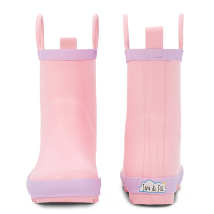 Jan & Jul Puddle-Dry Rain Boots in Pink - pair view