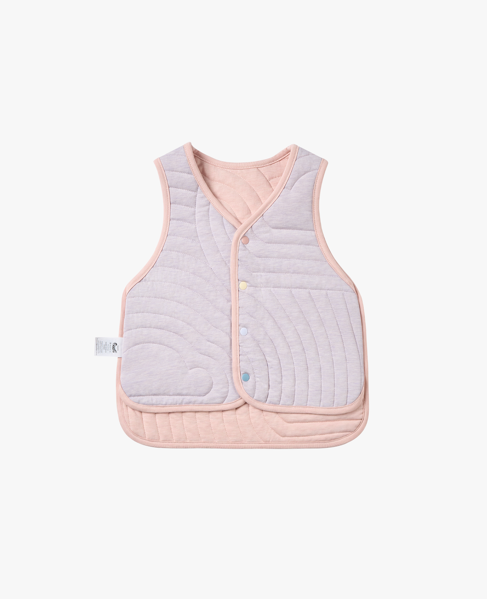 Petite Revery Quilted Reversible Cloud Vest - Rose Smoke