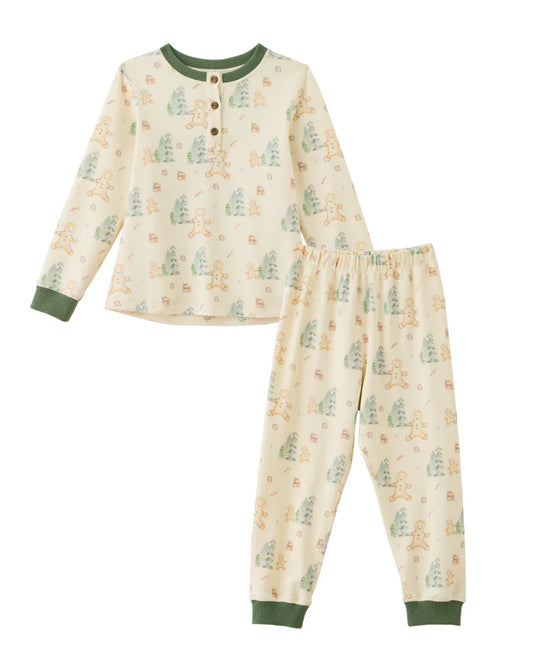 Blara Organic House Long-sleeve Christmas Pajama Set