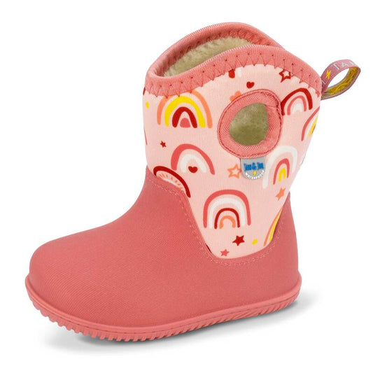 Jan and Jul  | Toasty-Dry Lite Winter Boots pink rainbow