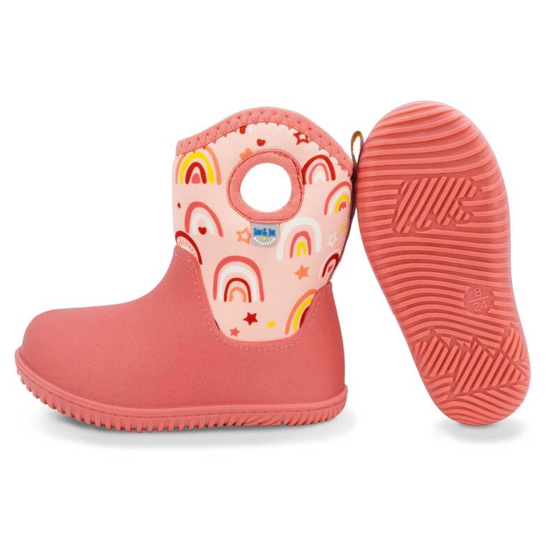 Jan and Jul  | Toasty-Dry Lite Winter Boots pink rainbow