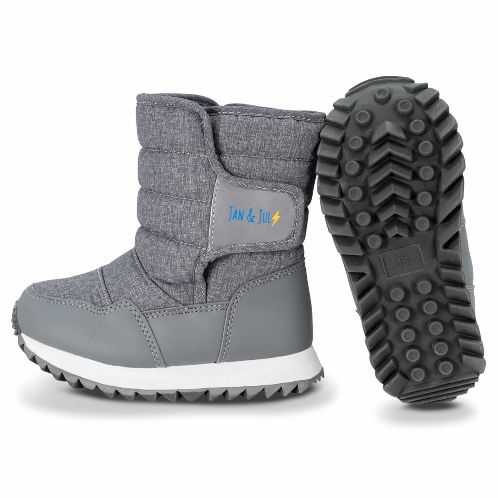 Jan and Jul | Toasty-Dry Tall Puffy Winter Boots Heather Grey