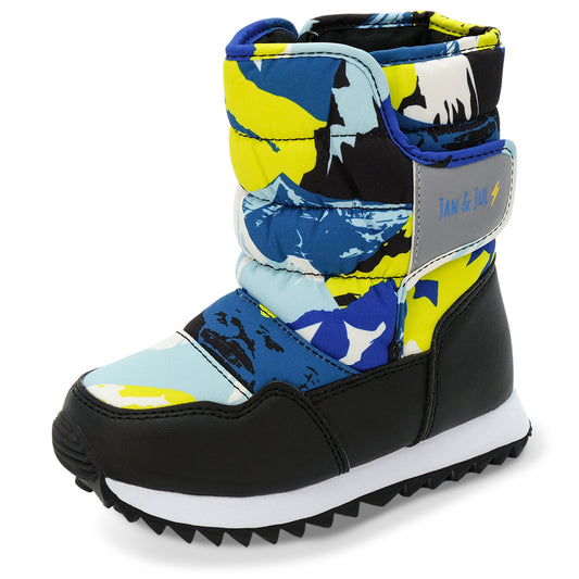 Jan and Jul | Toasty-Dry Tall Puffy Winter Boots Neon Peaks