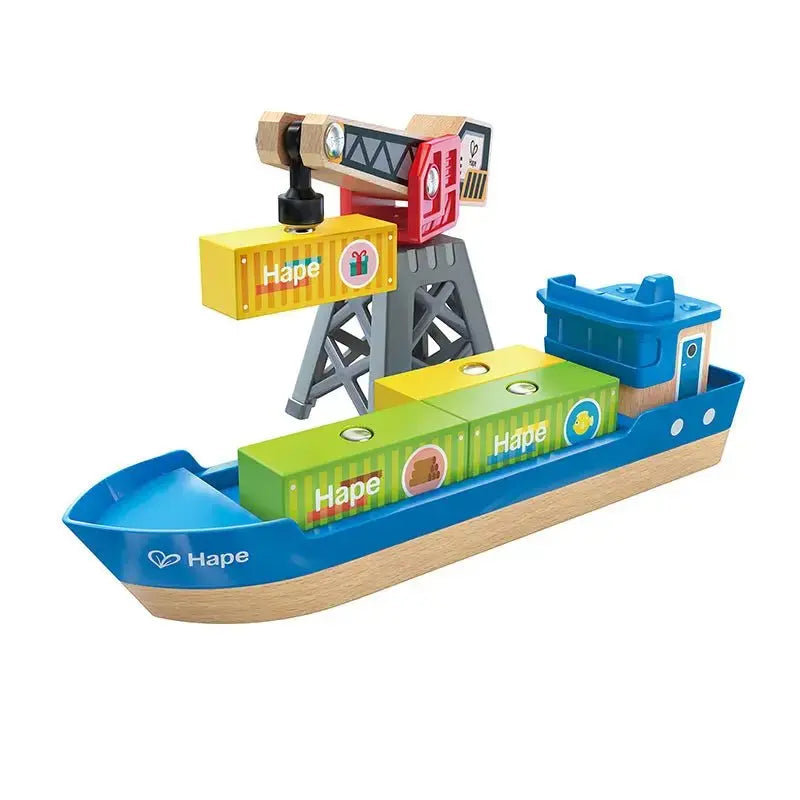 Hape® CARGO SHIP & CRANE