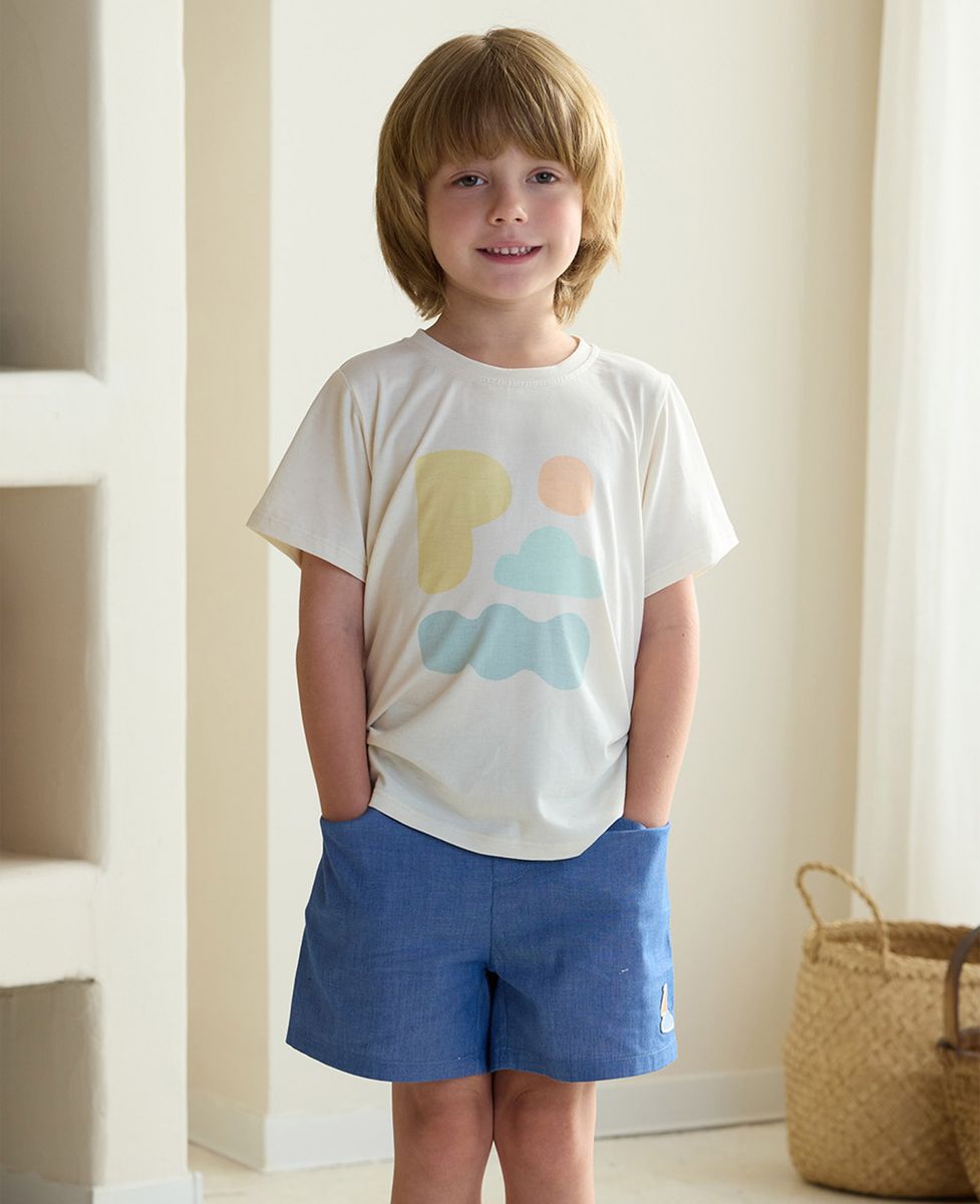 Petite Revery Denim Shorts - Sky