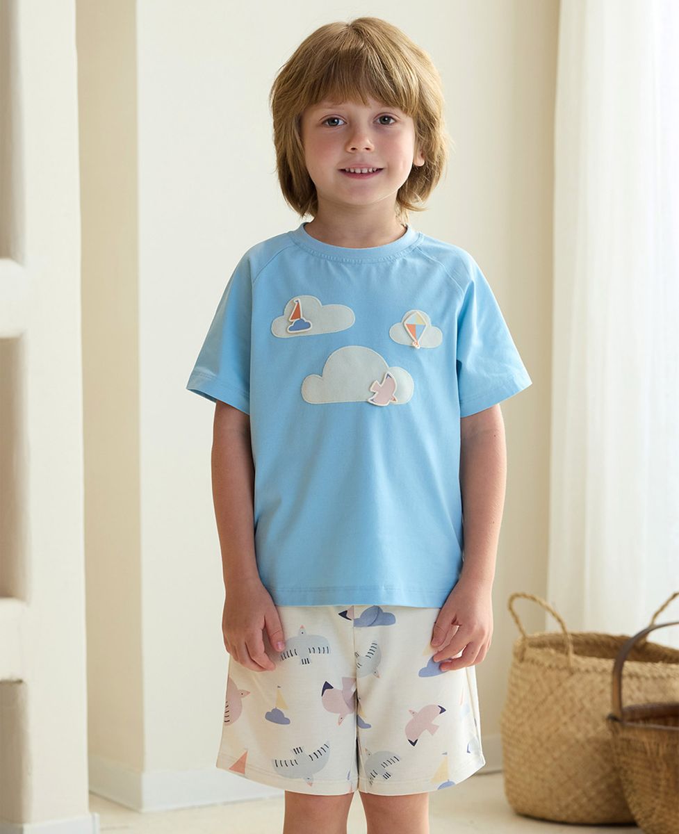 Petite Revery French Terry Shorts - Summer Sailing