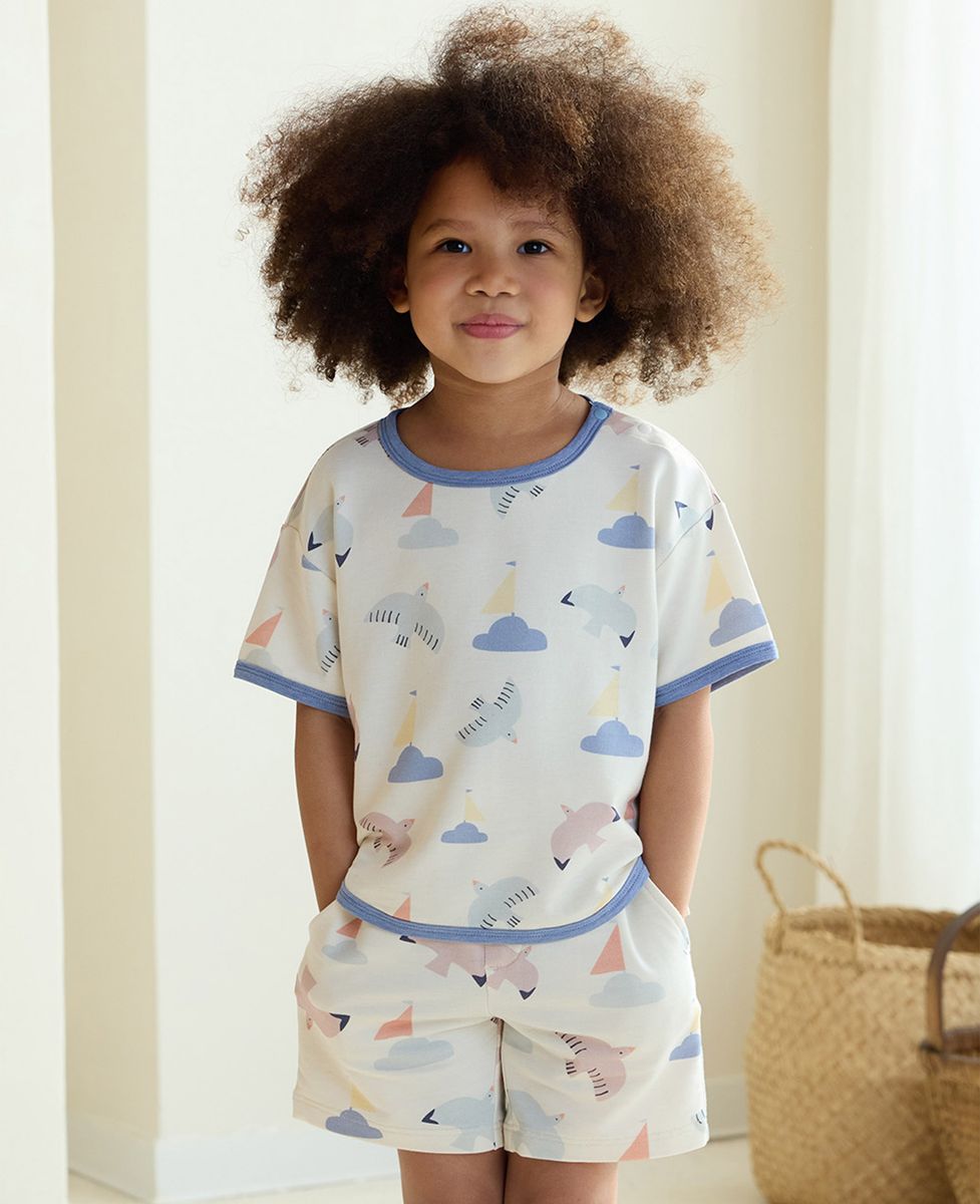 Petite Revery French Terry Shorts - Summer Sailing