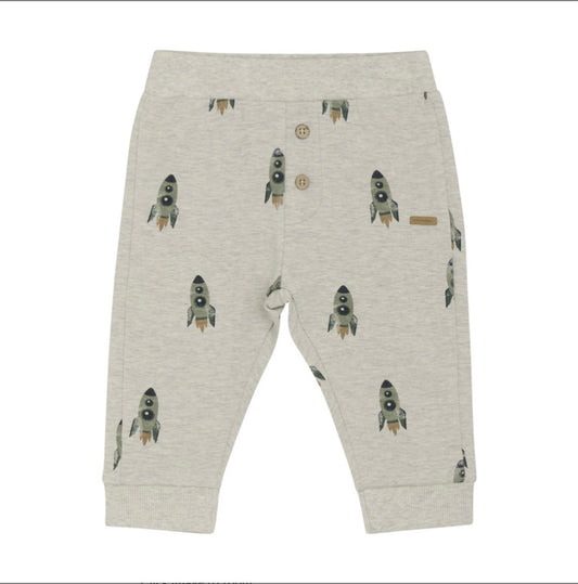 Minymo Pants AOP Sweat - Grey Melange