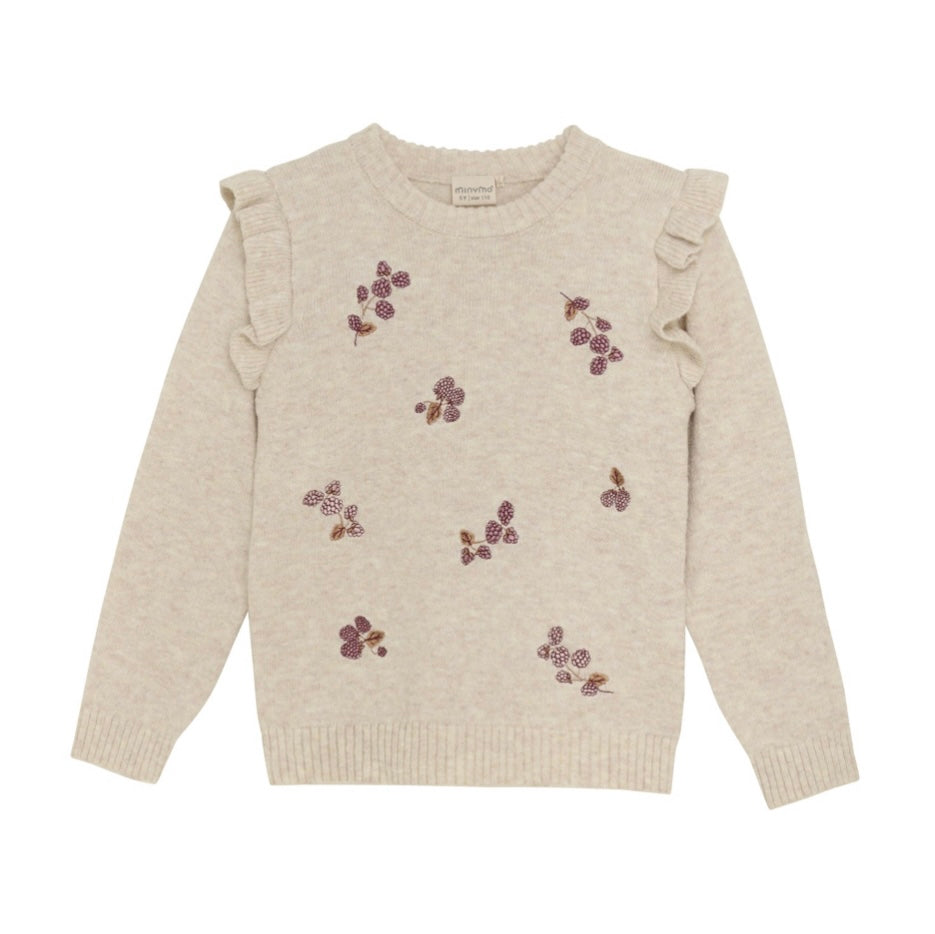 Minymo Pullover Knit - Beige Melange