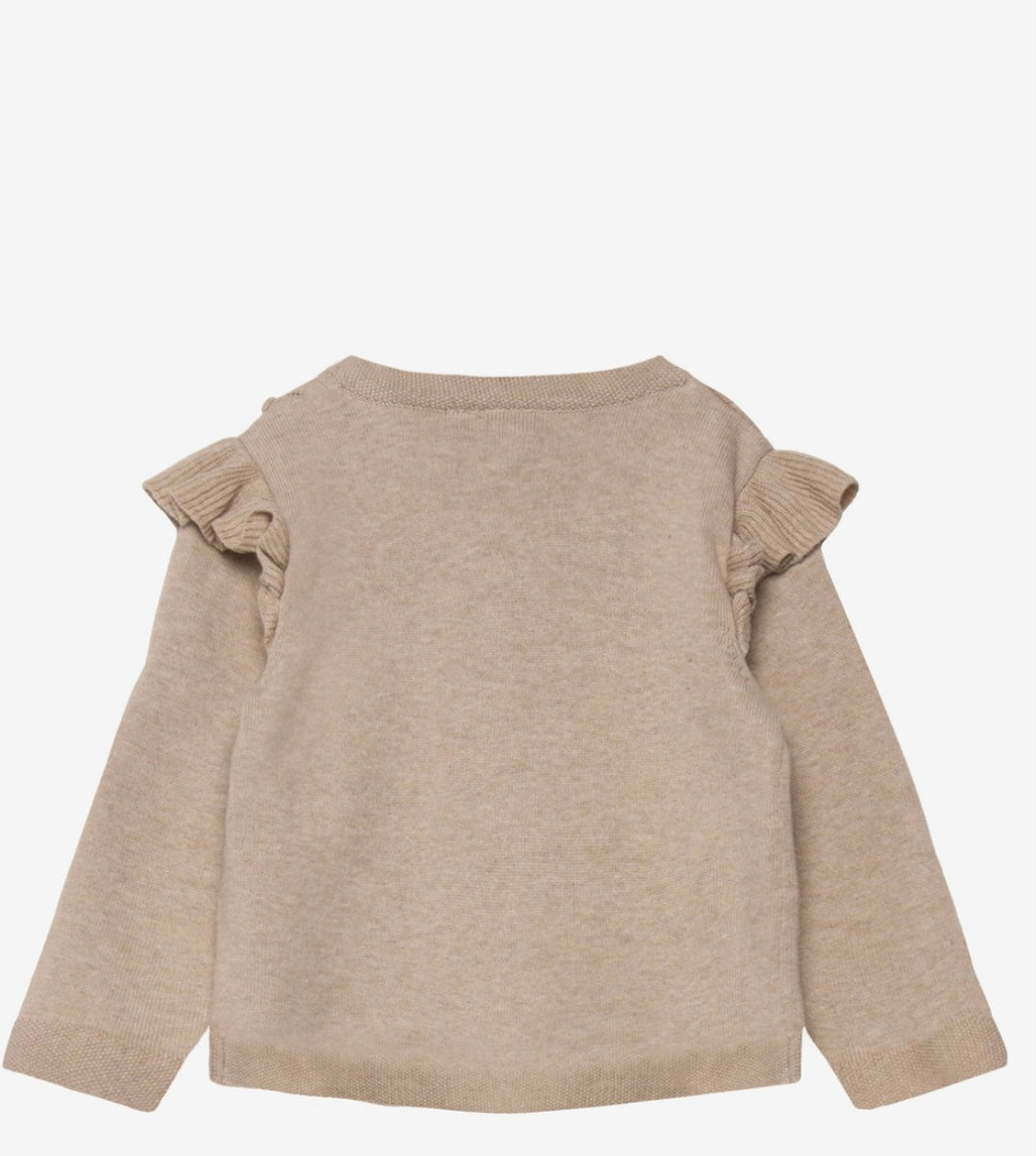 Minymo Cardigan Knit - Beige Melange