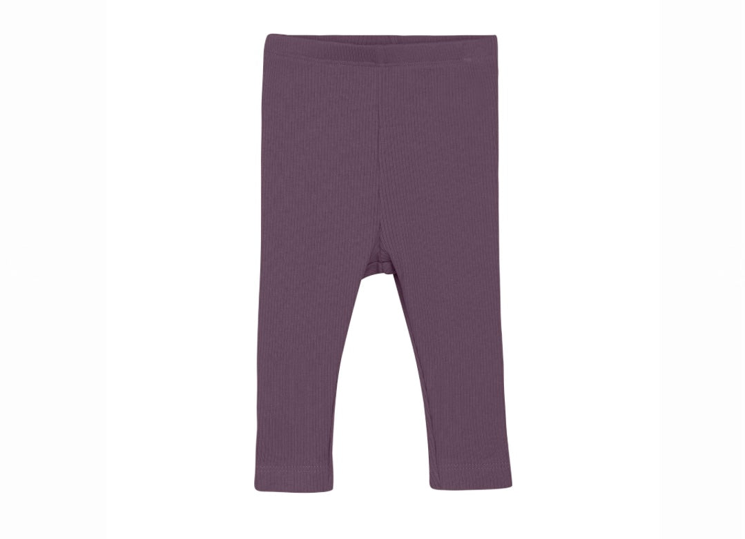 Minymo Legging RIB - Black Plum