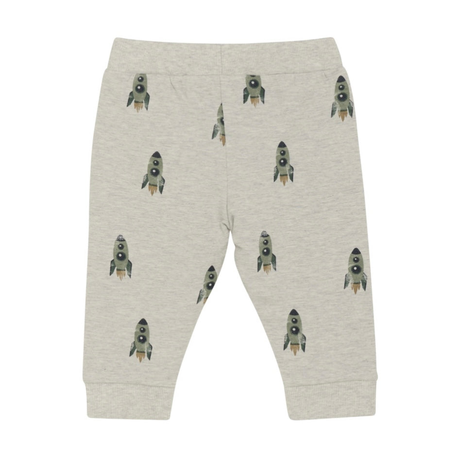 Minymo Pants AOP Sweat - Grey Melange