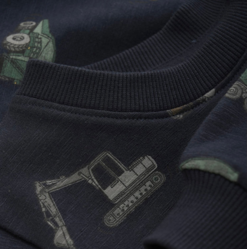 Minymo Sweatshirt LS AOP - Dark Navy