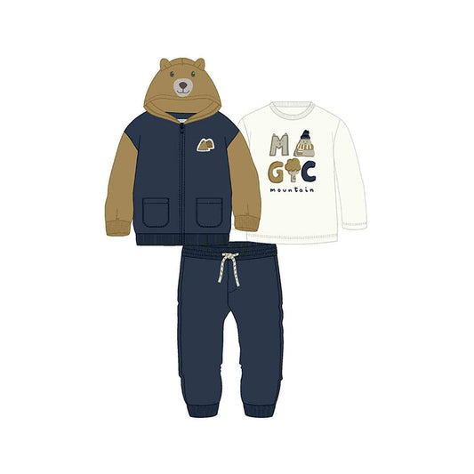 Mayoral 3 piece tracksuit bear - Navy