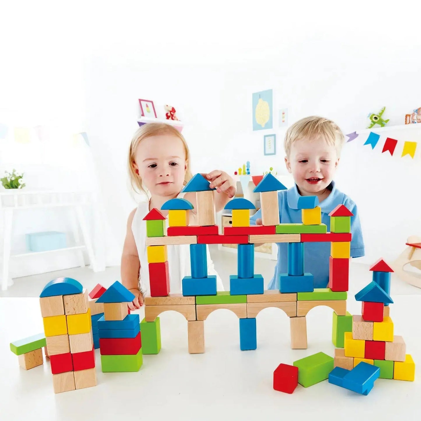 Hape® Award Winning Build Up And Away Blocks