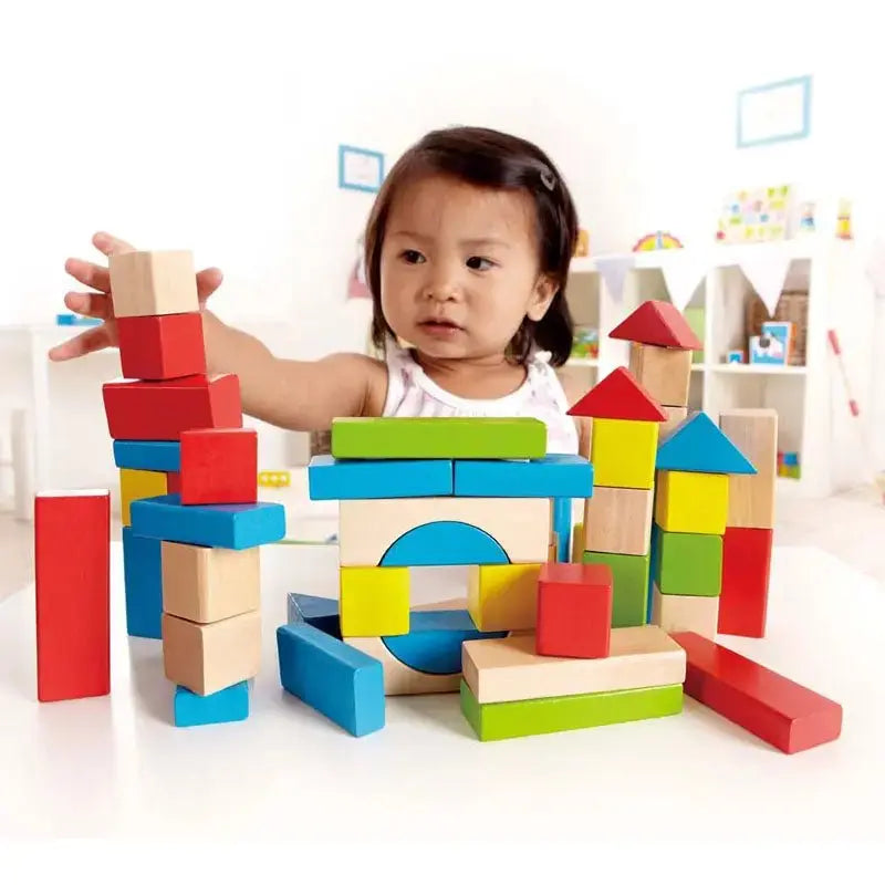 Hape® Maple Wood Kids Building Blocks