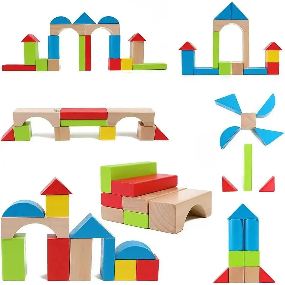 Hape® Maple Wood Kids Building Blocks