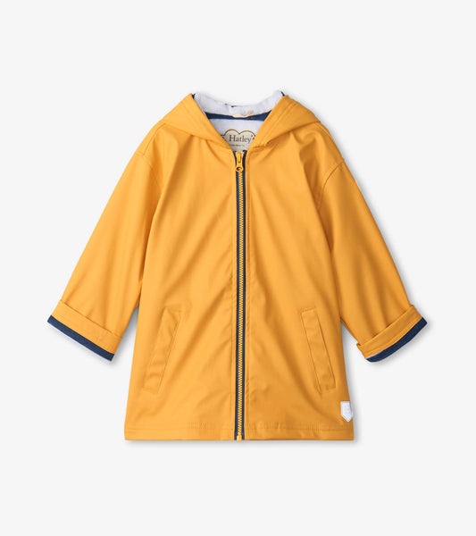 Hatley yellow & Navy Zip Up Splash Jacket