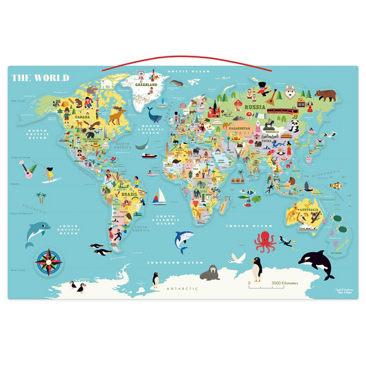 Ingela P. Arrhenius - Magnetic Map of the World ENGLISH labels