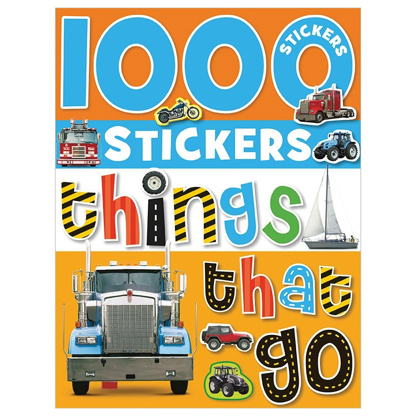 1000 Stickers Things That Go