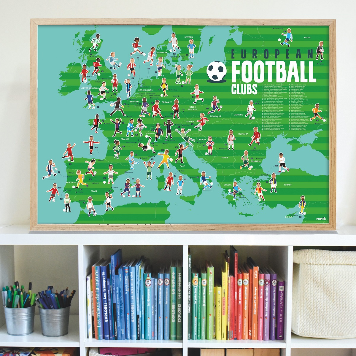 POPPIK Discovery Poster European Football (Soccer) Clubs