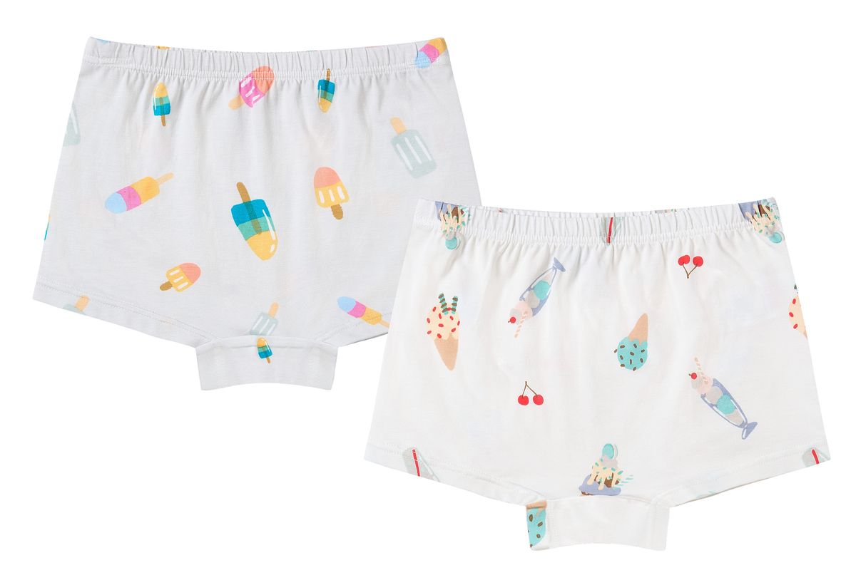 Nest Designs Girls Boy Short Underwear (Bamboo, 2 Pack) - Sweet Treats