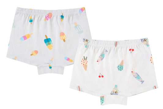 Nest Designs Girls Boy Short Underwear (Bamboo, 2 Pack) - Sweet Treats