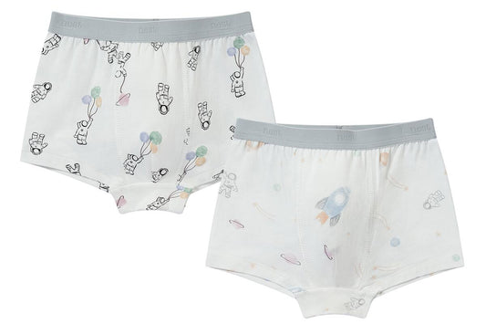 Nest Designs Girls Boy Short Underwear (Avocado Bamboo, 2 Pack) -To Inifinity