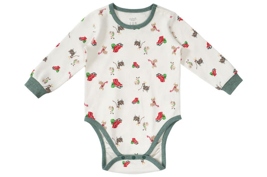 Nest Designs Long Sleeve Onesie (Organic Cotton) - Sleigh All Day