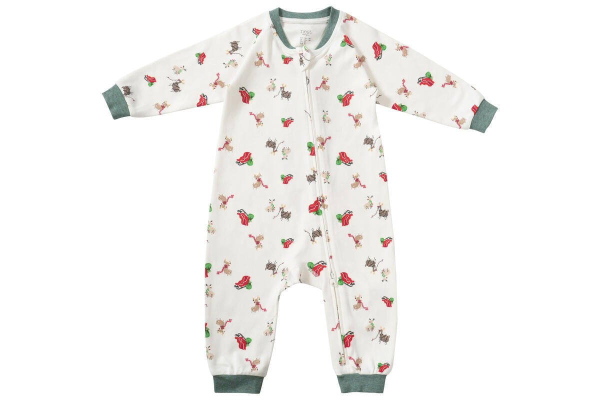 Nest Design Long Sleeve Footless Sleeper (Organic Cotton) - Sleigh All Day