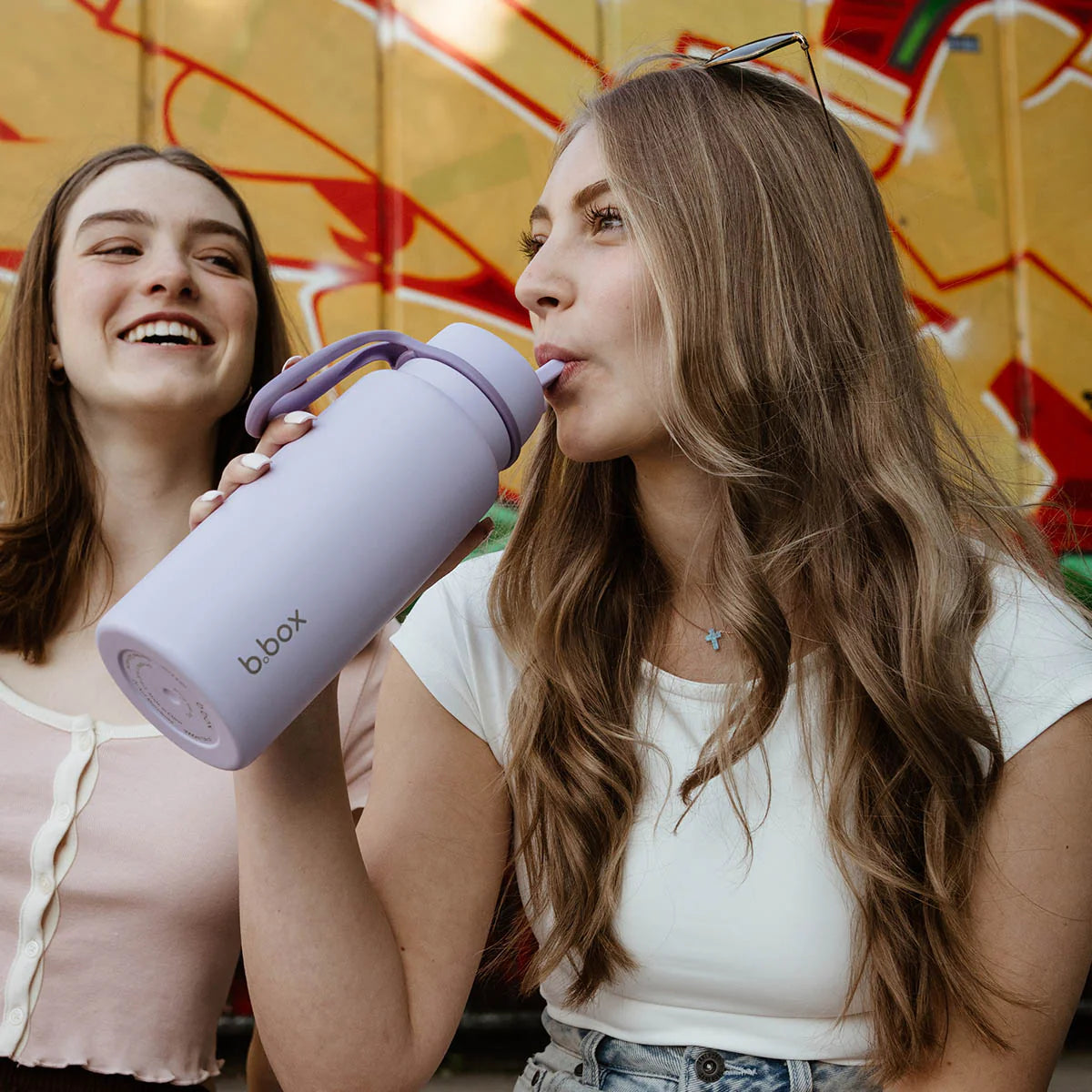 B.BOX 1L Insulated Flip Top Bottle - Lilac Love