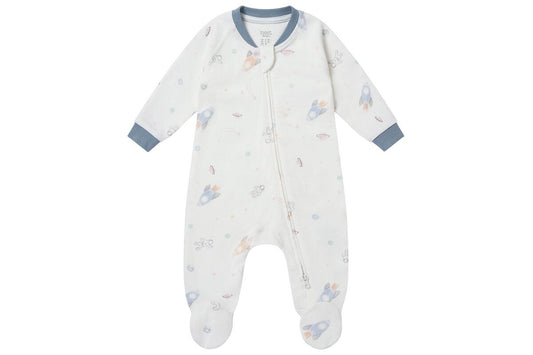 Nest Designs Long Sleeve Footed Sleeper (Organic Cotton) - Up and Away!