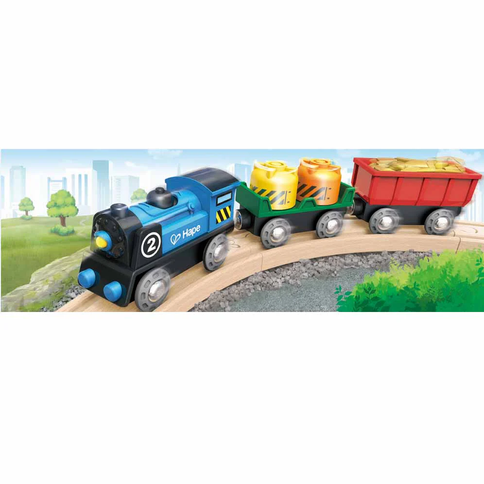 Hape® BATTERY POWERED ROLLING-STOCK SET